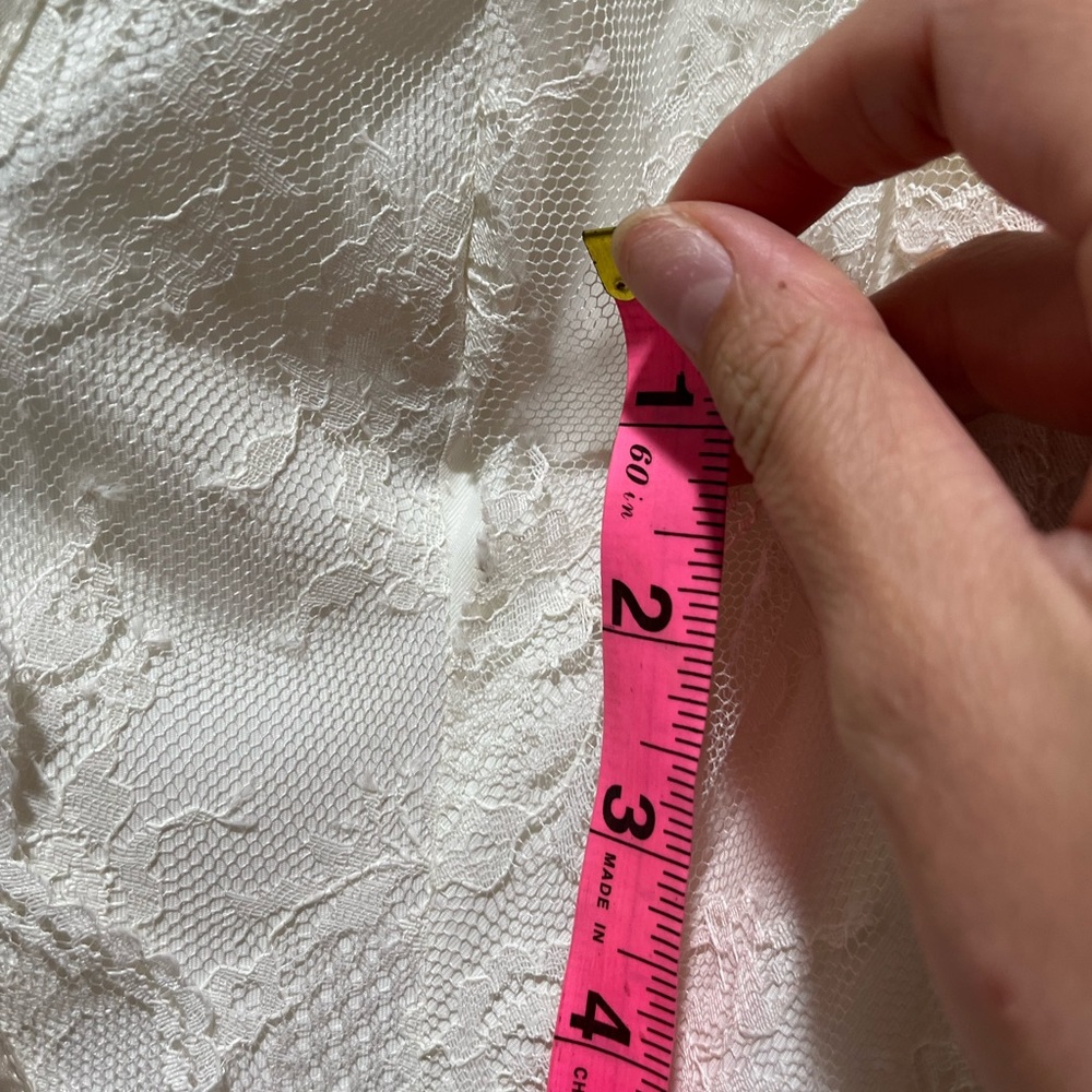 Vintage Lace Wedding Dress White Gown Formal Classic - Picture 15 of 15